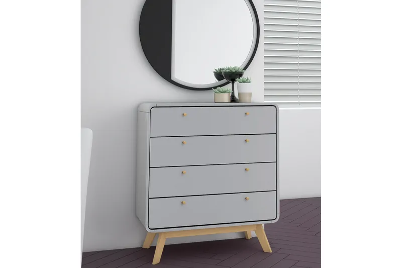 Olivet Kommode 80x39 cm - Grå - Oppbevaring - Oppbevaringsmøbler - Kommode - Entrekommode