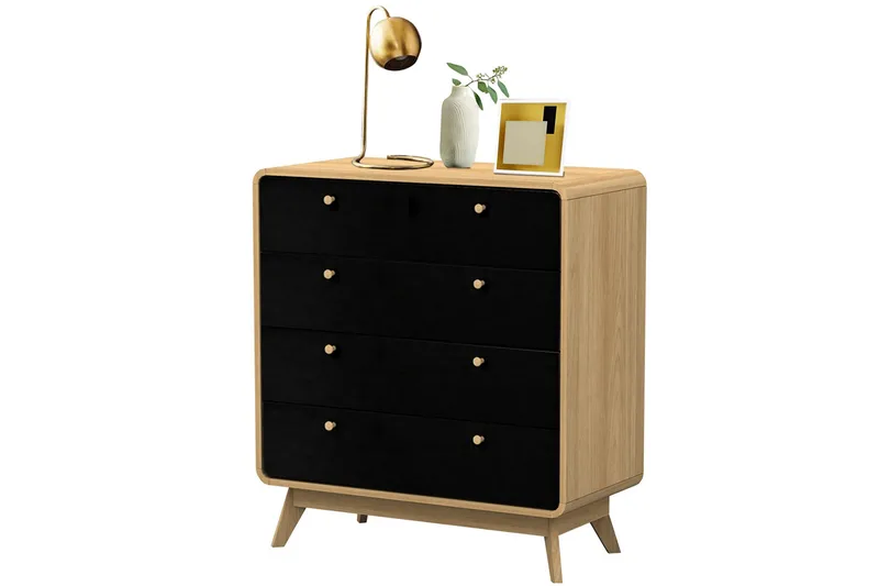 Olivet Kommode 80x39 cm, Natur/Svart