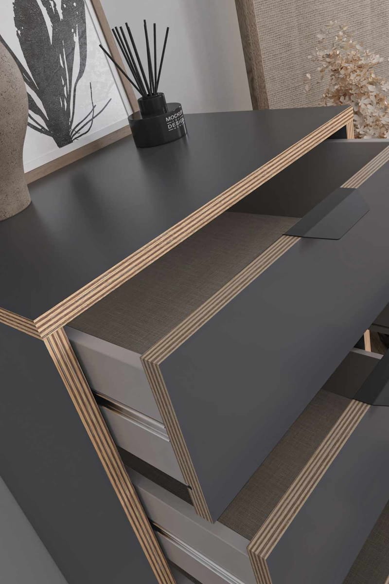 Olyros kommode 105 cm - Antrasitt - Oppbevaring - Oppbevaringsmøbler - Kommode - Entrekommode