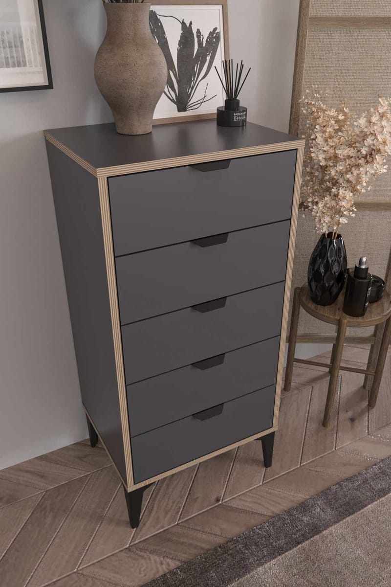 Olyros kommode 105 cm - Antrasitt - Oppbevaring - Oppbevaringsmøbler - Kommode - Entrekommode