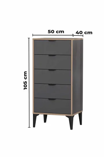 Olyros kommode 105 cm - Antrasitt - Oppbevaring - Oppbevaringsmøbler - Kommode - Entrekommode