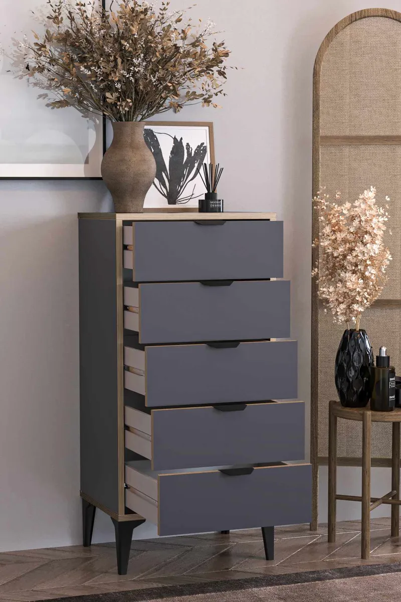 Olyros kommode 105 cm - Antrasitt - Oppbevaring - Oppbevaringsmøbler - Kommode - Entrekommode