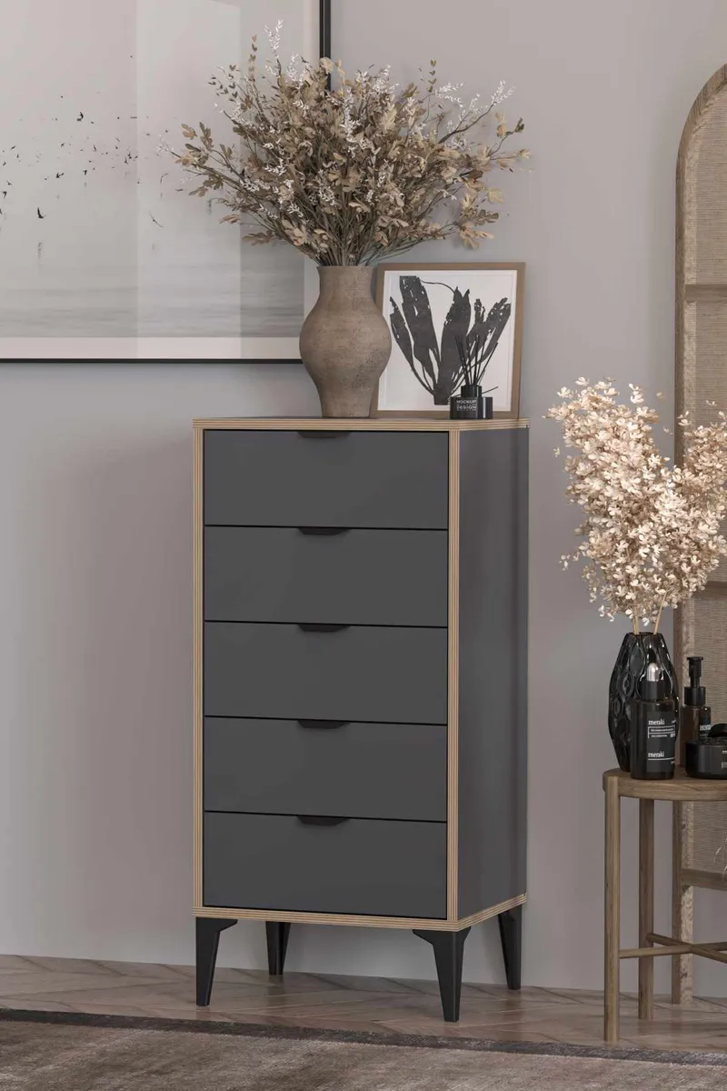 Olyros kommode 105 cm - Antrasitt - Oppbevaring - Oppbevaringsmøbler - Kommode - Entrekommode