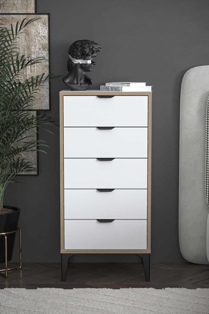 Olyros kommode 105 cm - Hvit - Oppbevaring - Oppbevaringsmøbler - Kommode - Entrekommode