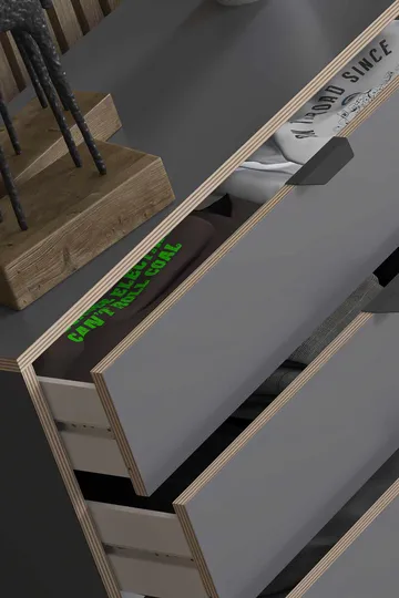 Olyros kommode 90 cm - Antrasitt - Oppbevaring - Oppbevaringsmøbler - Kommode - Entrekommode