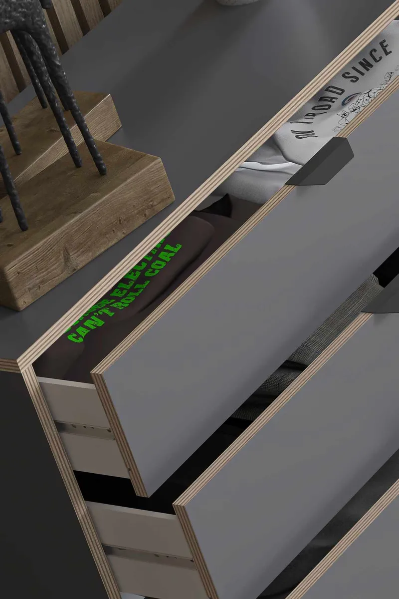 Olyros kommode 90 cm - Antrasitt - Oppbevaring - Oppbevaringsmøbler - Kommode - Entrekommode