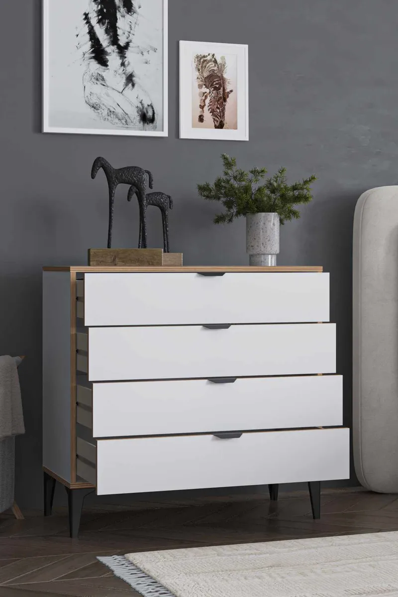 Olyros kommode 90 cm - Hvit - Oppbevaring - Oppbevaringsmøbler - Kommode - Entrekommode