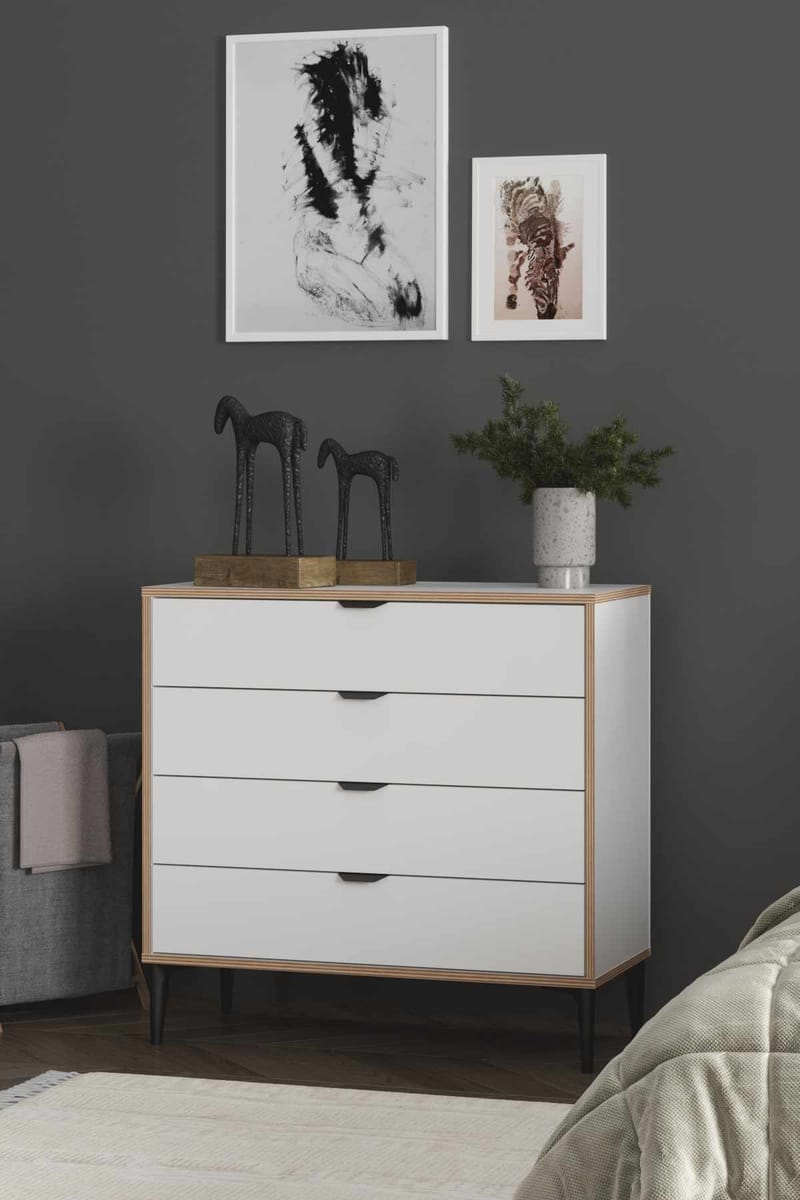 Olyros kommode 90 cm - Hvit - Oppbevaring - Oppbevaringsmøbler - Kommode - Entrekommode