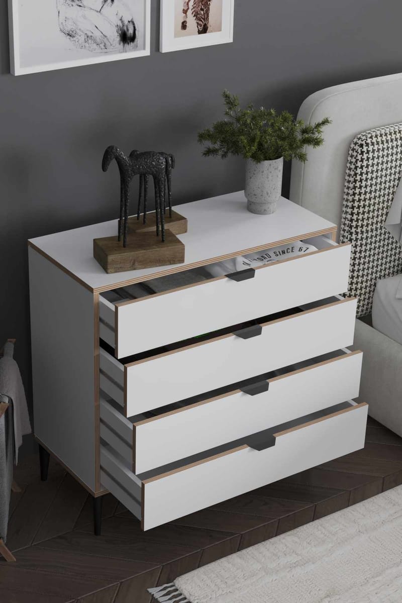 Olyros kommode 90 cm - Hvit - Oppbevaring - Oppbevaringsmøbler - Kommode - Entrekommode