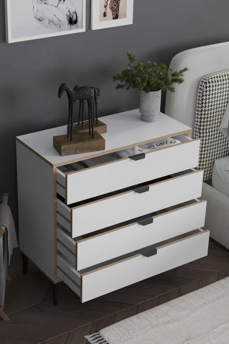 Olyros kommode 90 cm - Hvit - Oppbevaring - Oppbevaringsmøbler - Kommode - Entrekommode