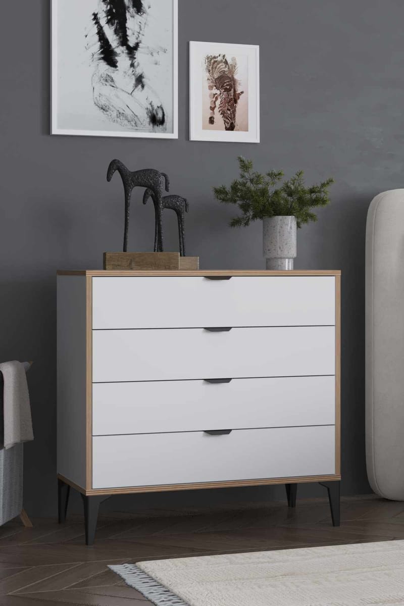 Olyros kommode 90 cm - Hvit - Oppbevaring - Oppbevaringsmøbler - Kommode - Entrekommode