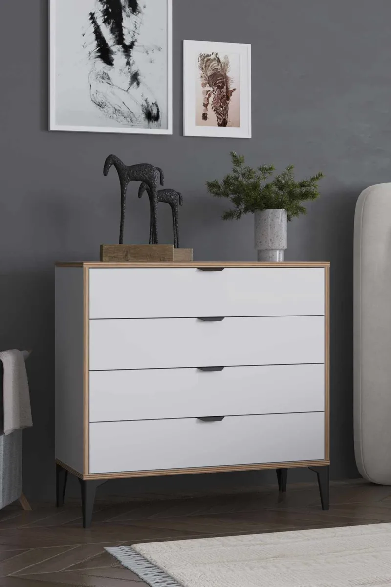 Olyros kommode 90 cm - Hvit - Oppbevaring - Oppbevaringsmøbler - Kommode - Entrekommode