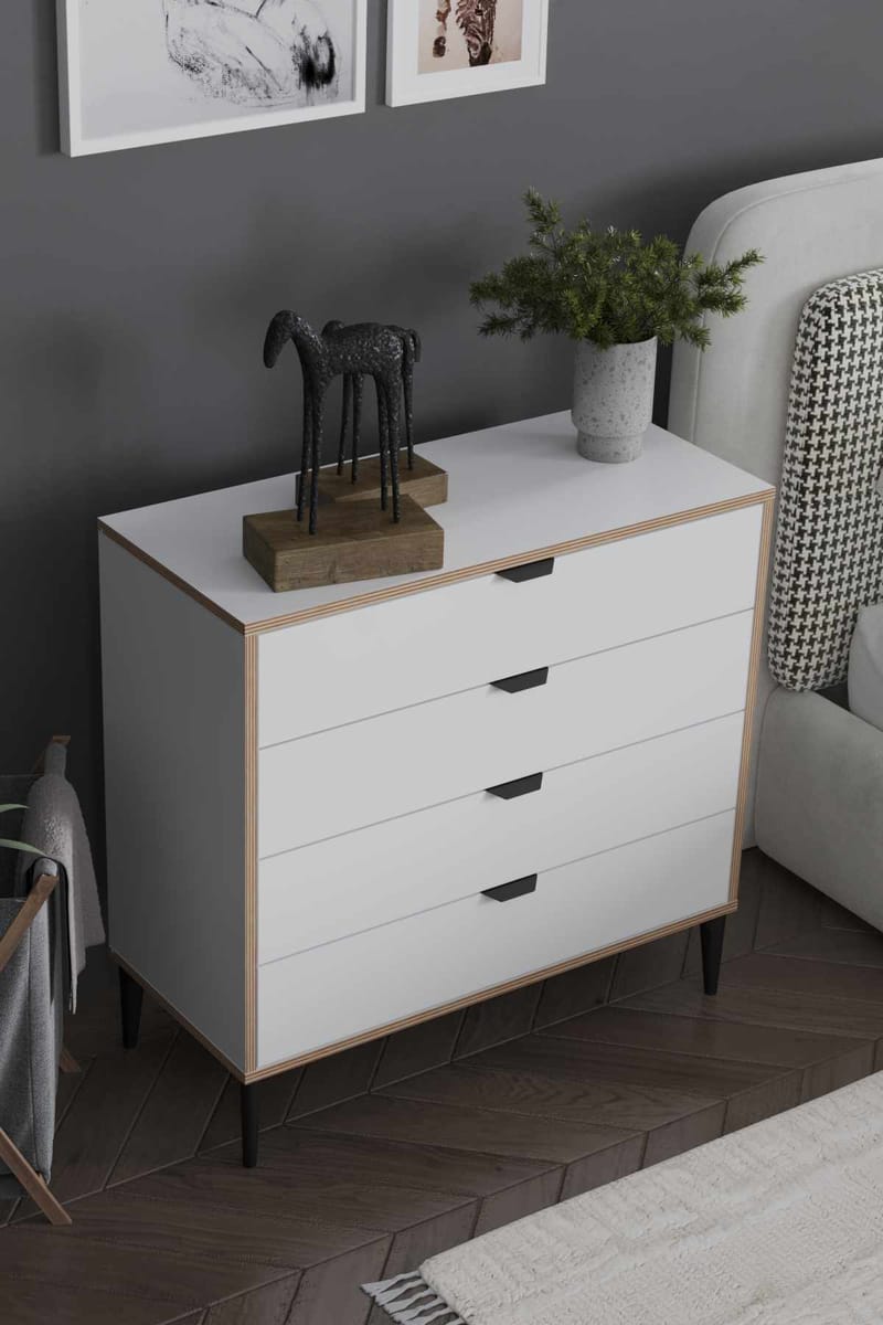 Olyros kommode 90 cm - Hvit - Oppbevaring - Oppbevaringsmøbler - Kommode - Entrekommode