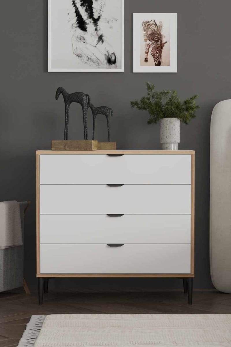 Olyros kommode 90 cm - Hvit - Oppbevaring - Oppbevaringsmøbler - Kommode - Entrekommode