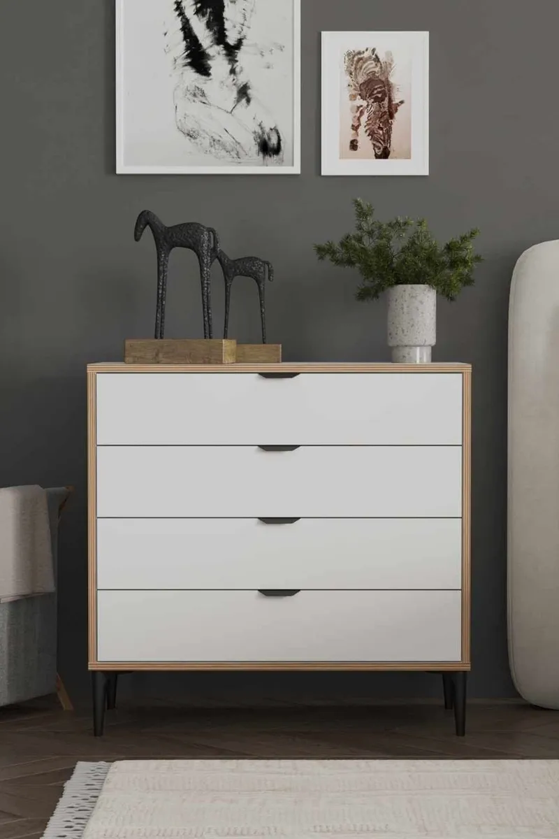 Olyros kommode 90 cm - Hvit - Oppbevaring - Oppbevaringsmøbler - Kommode - Entrekommode