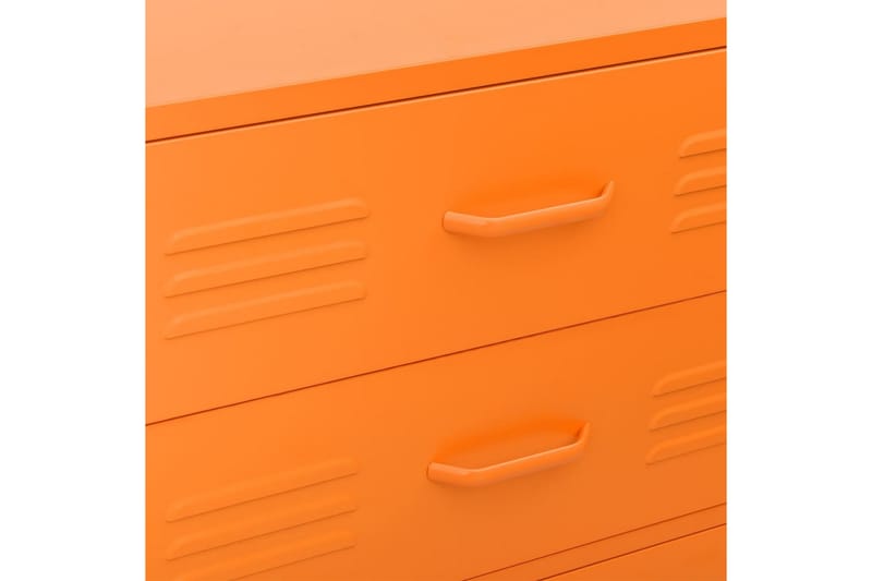 Kommode oransje 80x35x101,5 cm stål - Oransj - Gangoppbevaring - Kommode - Entrekommode