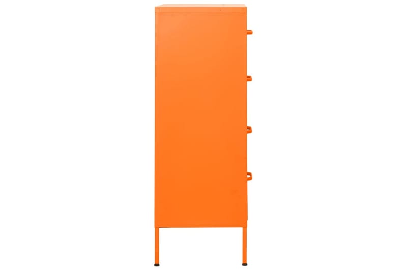 Kommode oransje 80x35x101,5 cm stål - Oransj - Oppbevaring - Oppbevaringsmøbler - Kommode - Entrekommode