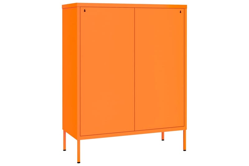 Kommode oransje 80x35x101,5 cm stål - Oransj - Gangoppbevaring - Entrekommode - Kommode