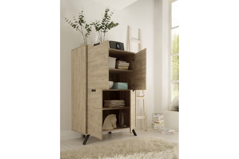 Palma Kommode 106 cm 4 Dører - SherwoodEik - Oppbevaring - Gangoppbevaring