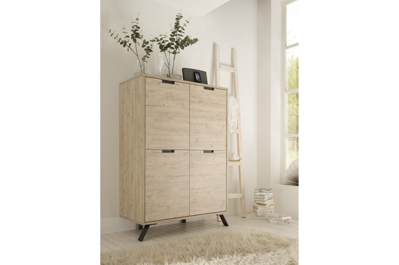 Palma Kommode 106 cm 4 Dører - SherwoodEik - Oppbevaring - Gangoppbevaring