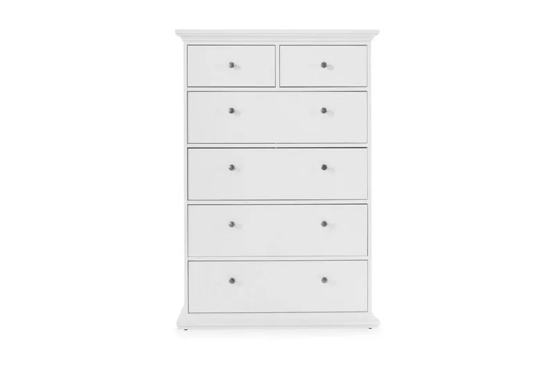 Paris Kommode 140 cm Høy - Hvit - Oppbevaring - Oppbevaringsmøbler - Kommode - Entrekommode