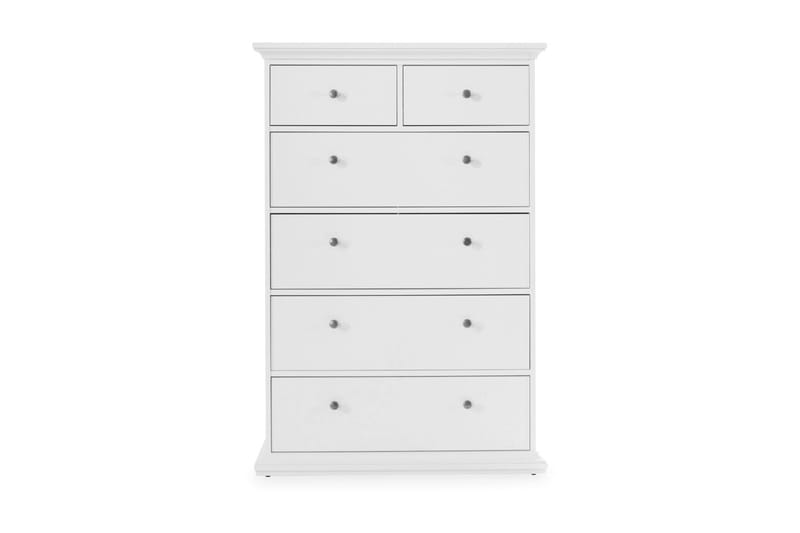 Paris Kommode 140 cm Høy - Hvit - Oppbevaring - Oppbevaringsmøbler - Kommode - Entrekommode