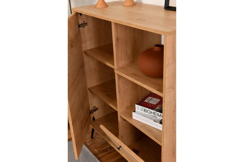 Perrenmies Kommode 90 cm - Eik/Svart - Oppbevaring - Oppbevaringsmøbler - Kommode - Entrekommode