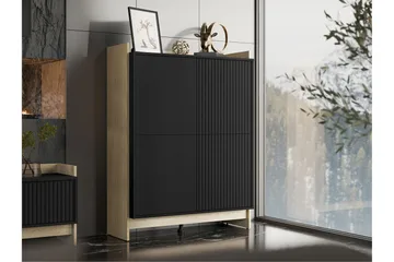 Polina Kommode 100 cm - Brun / Svart - Oppbevaring - Oppbevaringsmøbler - Kommode - Entrekommode