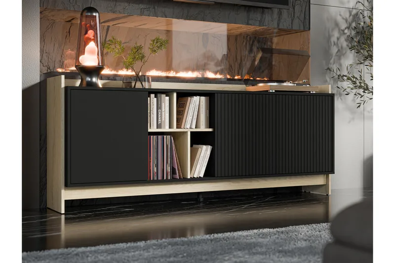 Polina Kommode 190 cm - Brun / Svart - Oppbevaring - Oppbevaringsmøbler - Kommode