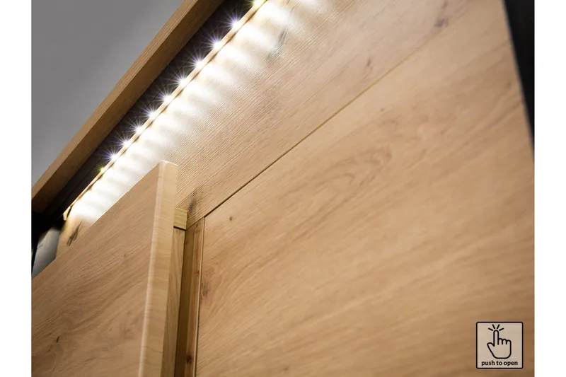 Quant Kommode 41x130 cm - Eik/Svart - Oppbevaring - Oppbevaringsmøbler - Kommode - Entrekommode