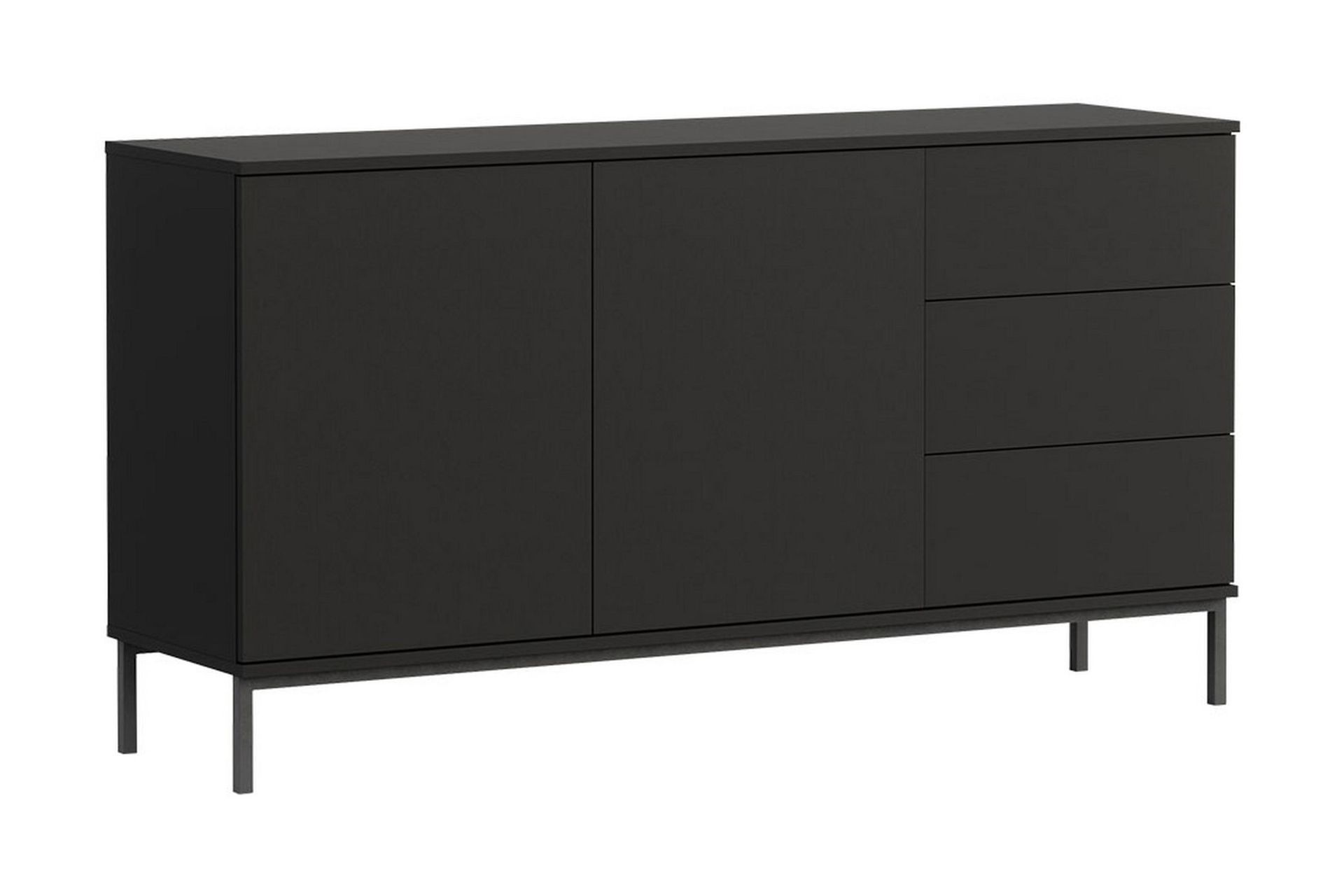 Querty Skapkommode 150x80x41 cm - Svart - Oppbevaring - Oppbevaringsmøbler - Kommode