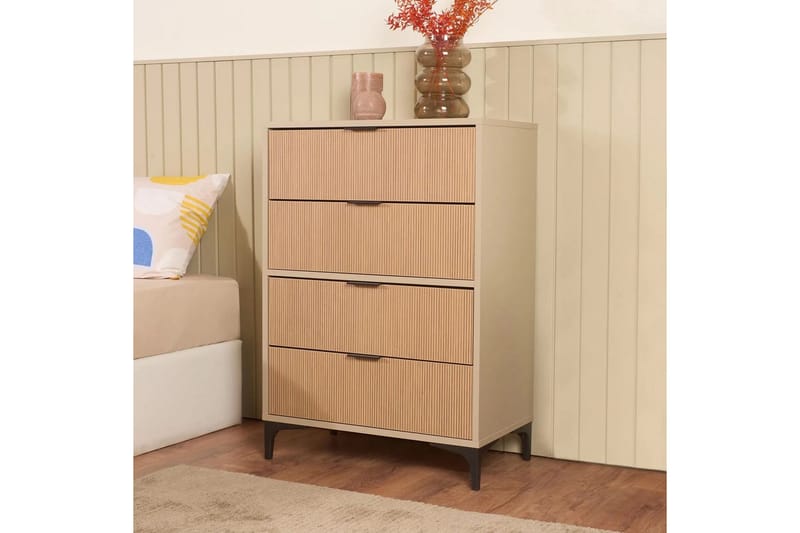 Ranko Kommode 70 cm - Sand/Mellomfarget tre - Oppbevaring - Oppbevaringsmøbler - Kommode - Entrekommode