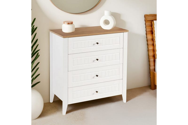 Ranko Kommode 90 cm - Brun/Hvit - Oppbevaring - Oppbevaringsmøbler - Kommode - Entrekommode