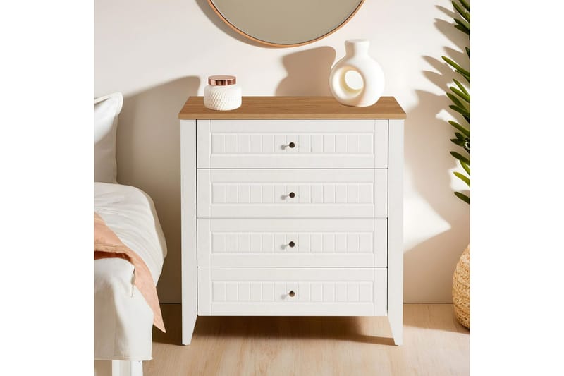 Ranko Kommode 90 cm - Brun/Hvit - Oppbevaring - Oppbevaringsmøbler - Kommode - Entrekommode