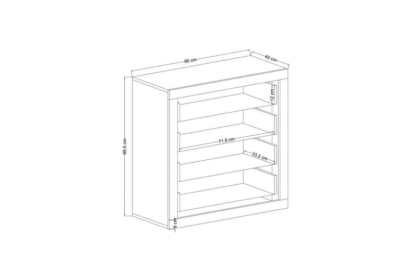 Ranko Kommode 90 cm - Mellomfarget tre - Oppbevaring - Oppbevaringsmøbler - Kommode - Entrekommode
