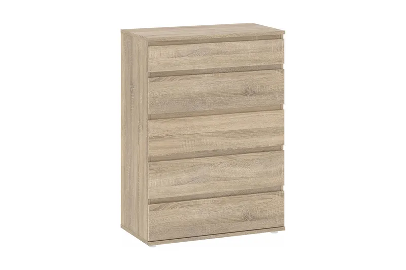 Rengo Kommode Bred 5 Skuffer, Eik