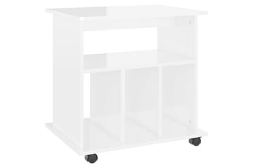 Rulleskap høyglans hvit 60x45x60 cm sponplate - Hvit - Oppbevaring - Oppbevaringsmøbler - Kommode - Skuffeseksjon