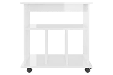 Rulleskap høyglans hvit 60x45x60 cm sponplate - Hvit - Oppbevaring - Oppbevaringsmøbler - Kommode - Skuffeseksjon
