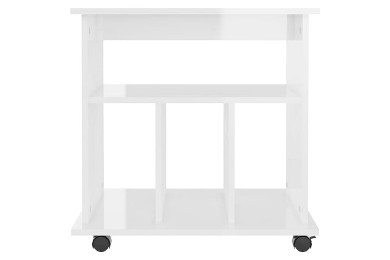 Rulleskap høyglans hvit 60x45x60 cm sponplate - Hvit - Oppbevaring - Oppbevaringsmøbler - Kommode - Skuffeseksjon