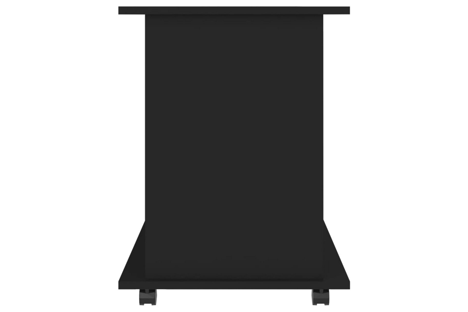 Rulleskap svart 60x45x60 cm sponplate - Svart - Oppbevaring - Oppbevaringsmøbler - Kommode - Skuffeseksjon