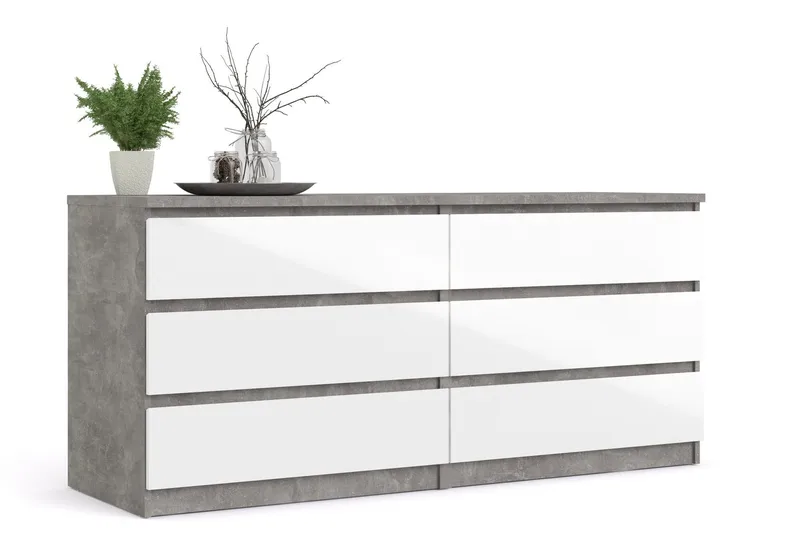 Salomns Kommode 50x154 cm - Hvit | Grå - Oppbevaring - Oppbevaringsmøbler - Kommode