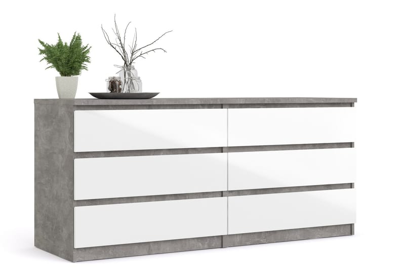 Salomns Kommode 50x154 cm - Hvit | Grå - Oppbevaring - Oppbevaringsmøbler - Kommode - Entrekommode