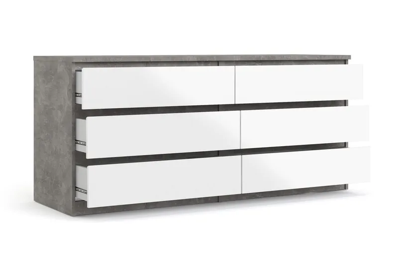 Salomns Kommode 50x154 cm - Hvit | Grå - Oppbevaring - Oppbevaringsmøbler - Kommode - Entrekommode