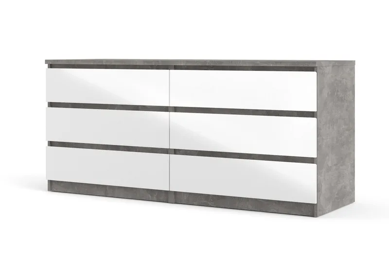 Salomns Kommode 50x154 cm - Hvit | Grå - Oppbevaring - Oppbevaringsmøbler - Kommode - Entrekommode