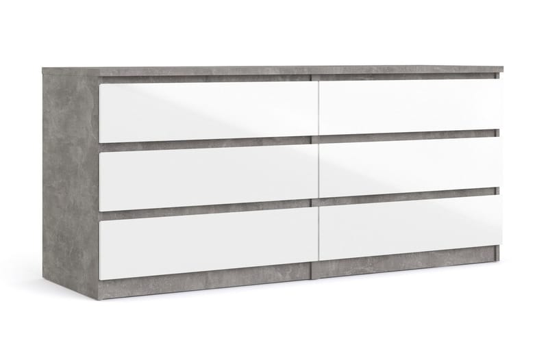 Salomns Kommode 50x154 cm, Hvit | Grå