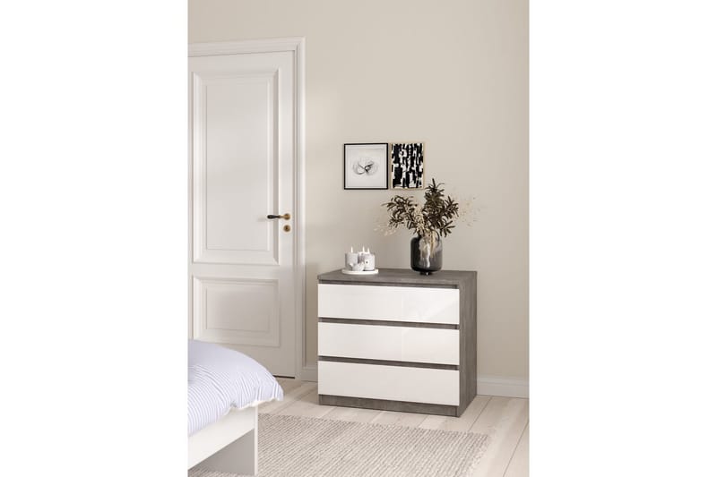 Salomns Kommode 77 cm - Grå/Hvit - Oppbevaring - Oppbevaringsmøbler - Kommode - Entrekommode