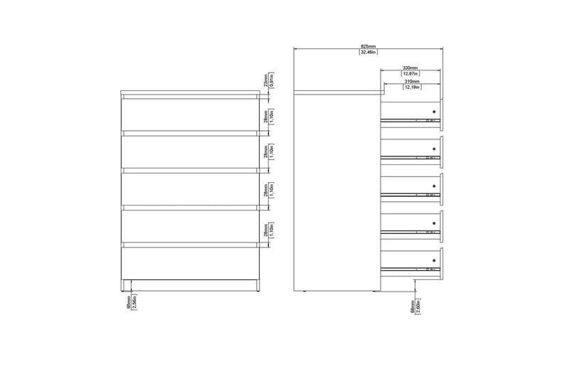 Salomns Kommode 77 cm - Hvit - Oppbevaring - Oppbevaringsmøbler - Kommode - Entrekommode