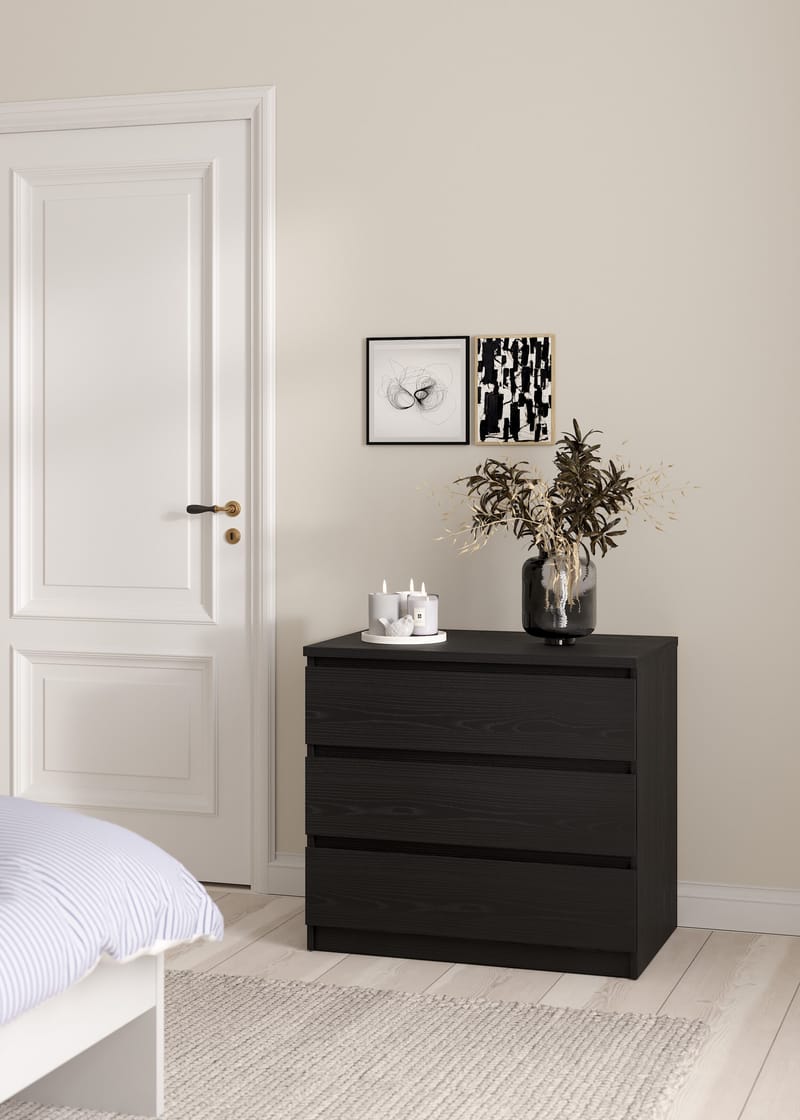 Salomns Kommode med 3 skuffer 77x50x68 cm - Oppbevaring - Oppbevaringsmøbler - Kommode - Entrekommode