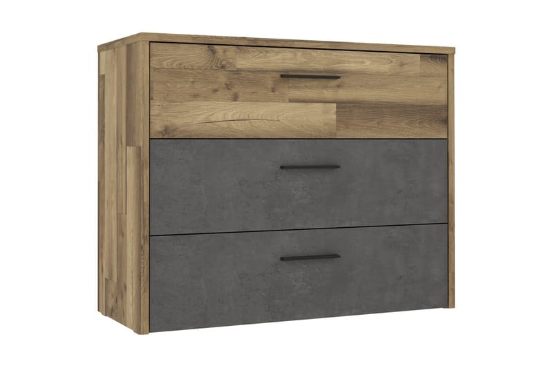 Scrafton Kommode 100 cm - Grå/Brun - Oppbevaring - Oppbevaringsmøbler - Kommode - Entrekommode
