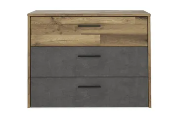 Scrafton Kommode 100 cm - Grå/Brun - Oppbevaring - Oppbevaringsmøbler - Kommode - Entrekommode